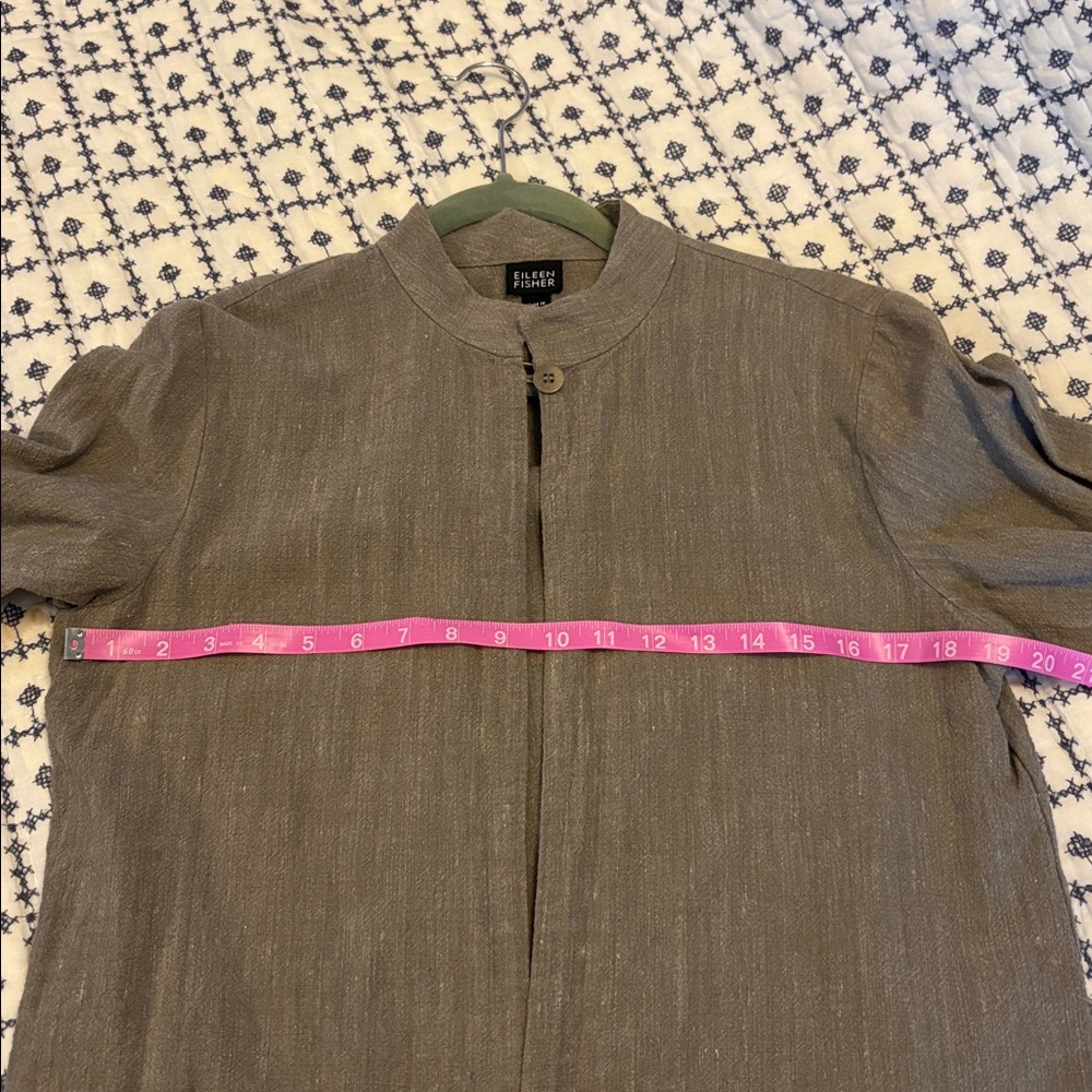 Eileen Fisher Linen Cotton Blend Single Button Jacket - Picture 8 of 8